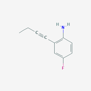 molecular formula C10H10FN B8520229 2-But-1-ynyl-4-fluorophenylamine 