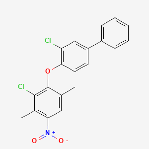 3-Chloro-4-(2-chloro-3,6-dimethyl-4-nitrophenoxy)-1,1'-biphenyl