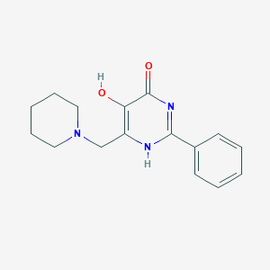 molecular formula C16H19N3O2 B085203 2-Phenyl-6-(piperidinomethyl)-4,5-pyrimidinediol CAS No. 13922-47-9