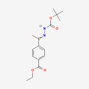 molecular formula C16H22N2O4 B8520324 tert-Butyl N'-[1-[4-(ethoxycarbonyl)phenyl]ethylidene]hydrazinecarboxylate 