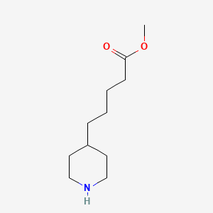 molecular formula C11H21NO2 B8520390 Methyl 5-(4-piperidyl)pentanoate 