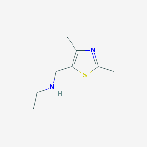 molecular formula C8H14N2S B8520412 2,4-Dimethyl-5-ethylaminomethylthiazole 