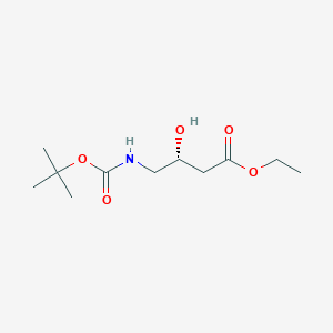 molecular formula C11H21NO5 B8520433 Ethyl (R)-4-t-Butoxycarbonylamino-3-Hydroxybutyrate 