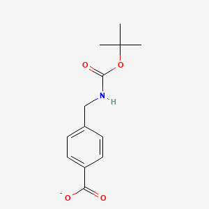 molecular formula C13H16NO4- B8520466 4-(Tert-butoxycarbonylaminomethyl)benzoate 