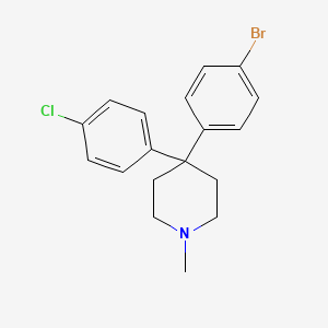 4-(4-Bromophenyl)-4-(4-chlorophenyl)-1-methylpiperidine