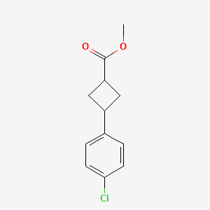 molecular formula C12H13ClO2 B8520527 Methyl 3-(4-chlorophenyl)cyclobutanecarboxylate 