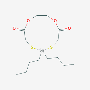molecular formula C14H26O4S2Sn B085206 1,4-Dioxa-7,9-dithia-8-stannacycloundecane-5,11-dione, 8,8-dibutyl- CAS No. 13468-00-3