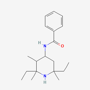 molecular formula C19H30N2O B8520644 N-(2,6-Diethyl-2,3,6-trimethylpiperidin-4-yl)benzamide CAS No. 61682-95-9