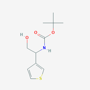 molecular formula C11H17NO3S B8520762 Tert-butyl 2-hydroxy-1-(thiophen-3-yl)ethylcarbamate 