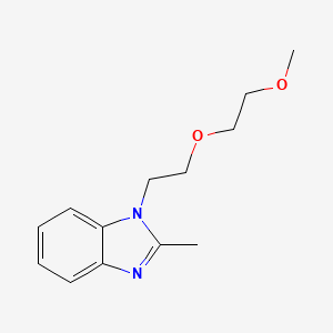 molecular formula C13H18N2O2 B8520786 1-[2-(2-Methoxyethoxy)ethyl]-2-methyl-1H-benzimidazole 