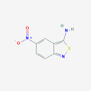 molecular formula C7H5N3O2S B085209 5-硝基苯并[c]异噻唑-3-胺 CAS No. 14346-19-1