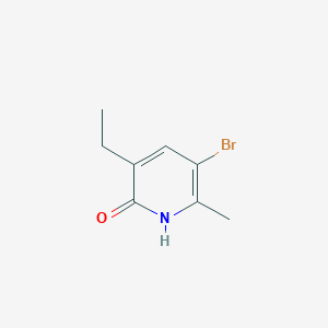 molecular formula C8H10BrNO B8520951 5-bromo-3-ethyl-6-methyl-1H-pyridin-2-one 