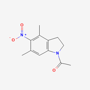 molecular formula C12H14N2O3 B8520965 1-Acetyl-4,6-dimethyl-5-nitroindoline 
