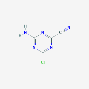 molecular formula C4H2ClN5 B8520966 2-Amino-4-chloro-6-cyano-[1,3,5]triazine 