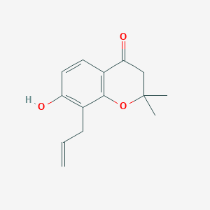 molecular formula C14H16O3 B8521041 8-Allyl-7-hydroxy-2,2-dimethyl-4-oxochroman 
