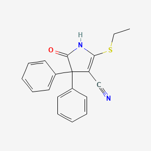 2-(Ethylsulfanyl)-5-oxo-4,4-diphenyl-4,5-dihydro-1H-pyrrole-3-carbonitrile