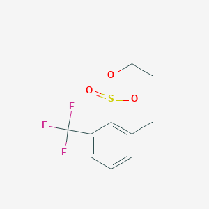 molecular formula C11H13F3O3S B8521075 Isopropyl 2-trifluoromethyl-6-methylbenzenesulfonate CAS No. 178049-64-4