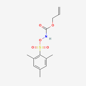 molecular formula C13H17NO5S B8521096 allyl N-[(mesitylsulfonyl)-oxy]carbamate CAS No. 172288-23-2