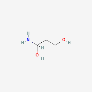 molecular formula C3H9NO2 B8521111 (R)-1-Amino-propane-1,3-diol 