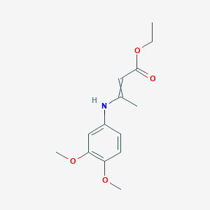 molecular formula C14H19NO4 B8521180 Ethyl 3-(3,4-dimethoxyanilino)but-2-enoate CAS No. 57012-75-6