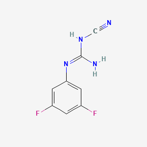 molecular formula C8H6F2N4 B8521195 N''-cyano-N-(3,5-difluorophenyl)guanidine 