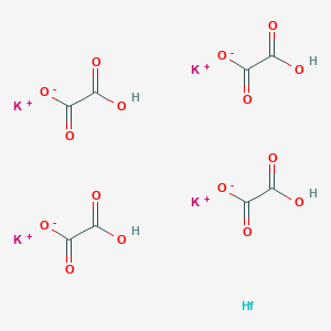 molecular formula K4Hf[C2O4]4 B085212 Tetrapotassium;hafnium;2-hydroxy-2-oxoacetate CAS No. 12081-84-4