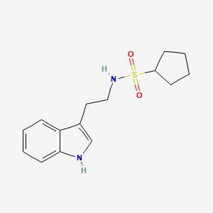 molecular formula C15H20N2O2S B8521212 Cyclopentanesulfonic acid [2-(1H-indol-3-yl)-ethyl]-amide 