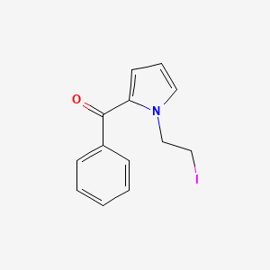 molecular formula C13H12INO B8521215 Methanone, [1-(2-iodoethyl)-1H-pyrrol-2-yl]phenyl- CAS No. 141031-77-8