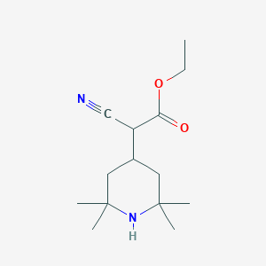 molecular formula C14H24N2O2 B8521218 Cyano(2,2,6,6-tetramethylpiperidin-4-yl)acetic acid, ethyl ester 