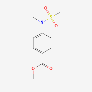 molecular formula C10H13NO4S B8521224 4-[(Methyl)(methylsulfonyl)amino]benzoic acid methyl ester 