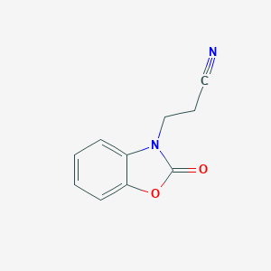 molecular formula C10H8N2O2 B085214 3-(2-氧代-2,3-二氢-1,3-苯并噁唑-3-基)丙腈 CAS No. 13610-55-4