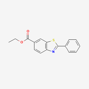 molecular formula C16H13NO2S B8521491 Ethyl 2-phenyl-benzothiazole-6-carboxylate 