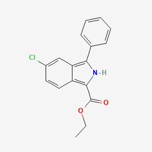molecular formula C17H14ClNO2 B8521548 Ethyl 5-chloro-3-phenyl-2H-isoindole-1-carboxylate CAS No. 61294-95-9