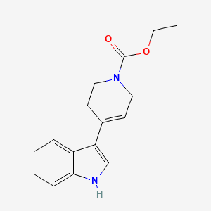 molecular formula C16H18N2O2 B8521609 ethyl 4-(1H-indol-3-yl)-5,6-dihydropyridine-1(2H)-carboxylate 