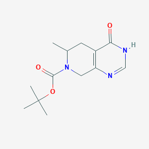 (+/-)-6-Methyl-4-oxo-4,5,6,8-tetrahydro-3H-pyrido[3,4-d]pyrimidine-7-carboxylic acid tert-butyl ester