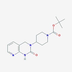 molecular formula C17H24N4O3 B8521682 tert-Butyl 4-(2-oxo-1,2-dihydropyrido[2,3-d]pyrimidin-3(4H)-yl)piperidine-1-carboxylate 