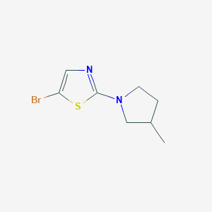 molecular formula C8H11BrN2S B8521762 5-Bromo-2-(3-methylpyrrolidin-1-yl)-1,3-thiazole 