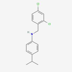 molecular formula C16H17Cl2N B8521794 [(2,4-Dichlorophenyl)methyl](4-isopropylphenyl)amine 