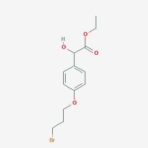 molecular formula C13H17BrO4 B8521809 Ethyl 4-(3-bromopropoxy)mandelate 