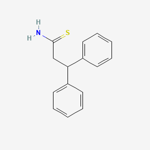 molecular formula C15H15NS B8521819 Benzhydrylthioacetamide 
