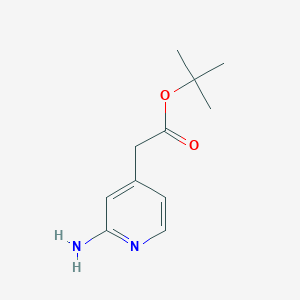 molecular formula C11H16N2O2 B8521833 tert-butyl 2-(2-aminopyridin-4-yl)acetate 