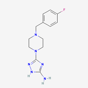 B8521986 3-{4-[(4-Fluorophenyl)methyl]piperazin-1-yl}-1H-1,2,4-triazol-5-amine CAS No. 89292-92-2