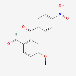 molecular formula C15H11NO5 B8521989 4-Methoxy-2-(4-nitrobenzoyl)benzaldehyde CAS No. 194729-97-0