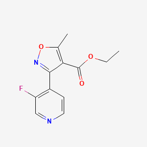 molecular formula C12H11FN2O3 B8522159 Ethyl 3-(3-Fluoro-4-pyridyl)-5-methylisoxazole-4-carboxylate 