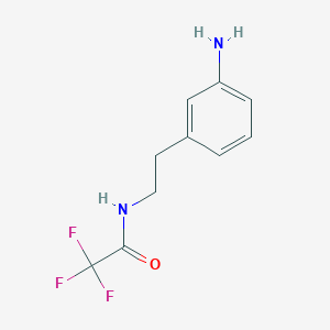 molecular formula C10H11F3N2O B8522366 N-[2-(3-aminophenyl)ethyl]-2,2,2-trifluoroacetamide 