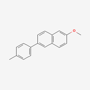 molecular formula C18H16O B8522413 2-Methoxy-6-(4-methylphenyl)naphthalene CAS No. 59115-50-3