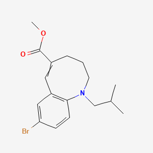 molecular formula C17H22BrNO2 B8522445 Methyl 8-bromo-1-(2-methylpropyl)-1,2,3,4-tetrahydro-1-benzazocine-5-carboxylate 