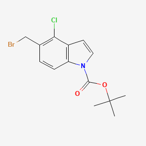 tert-butyl-5-(bromomethyl)-4-chloro-1H-indole-1-carboxylate