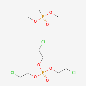 molecular formula C9H21Cl3O7P2 B8522469 [Methoxy(methyl)phosphoryl]oxymethane;tris(2-chloroethyl) phosphate CAS No. 67325-77-3