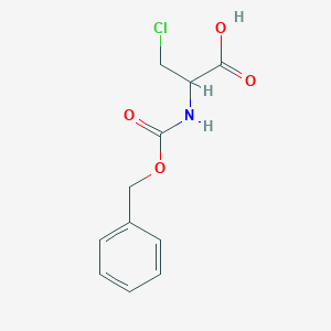 molecular formula C11H12ClNO4 B8522476 2-{[(Benzyloxy)carbonyl]amino}-3-chloropropanoic acid CAS No. 7625-65-2